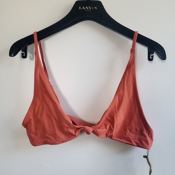 New Toast Swim Signature Knot Bikini Top In Rust NWT Size Large - Picture 10 of 17